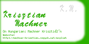 krisztian machner business card
